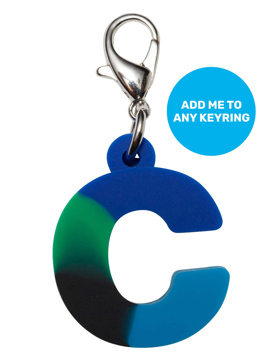 blue add-on mini alpha keyring