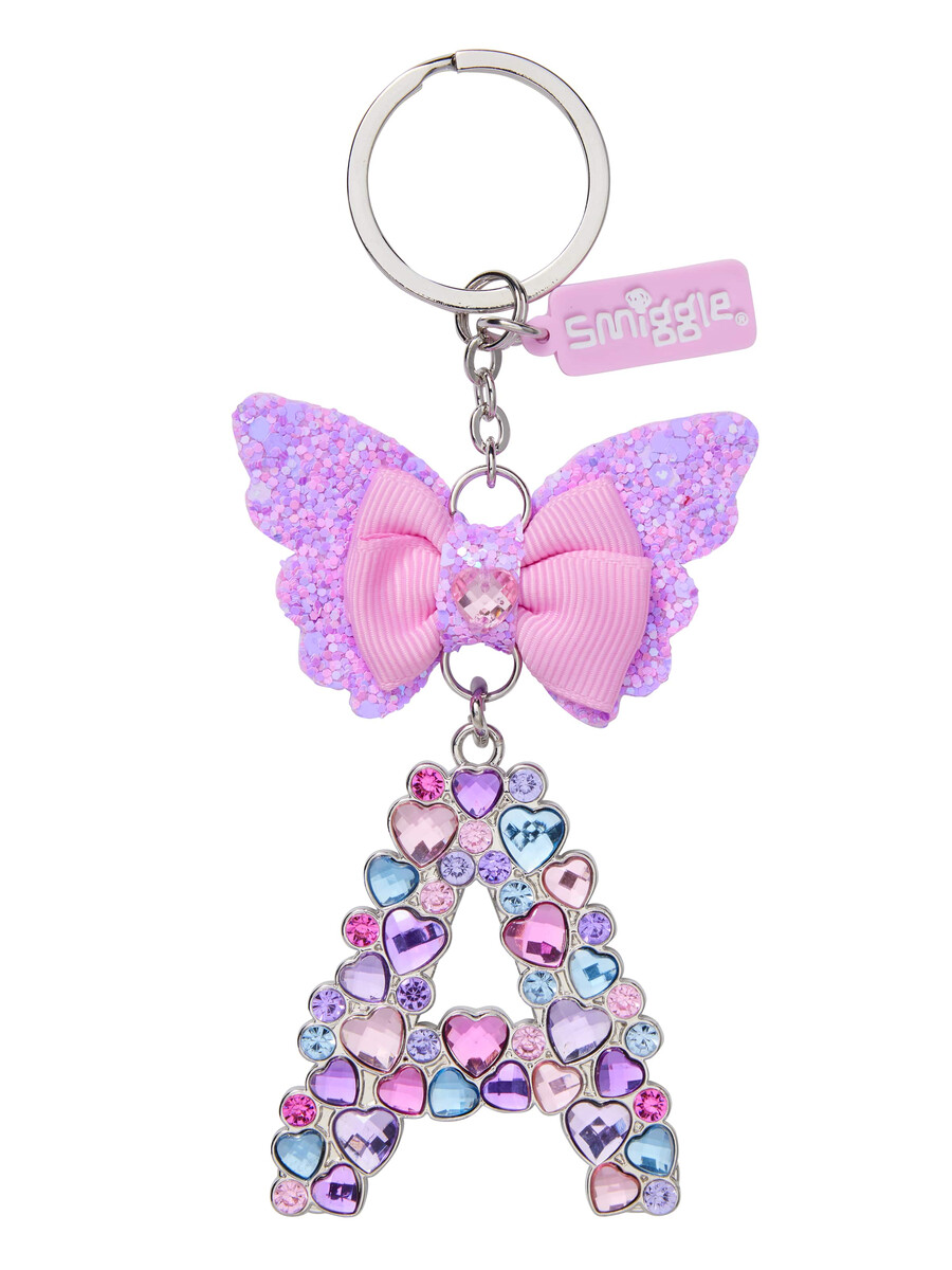 butterfly jewel alphabet keyring