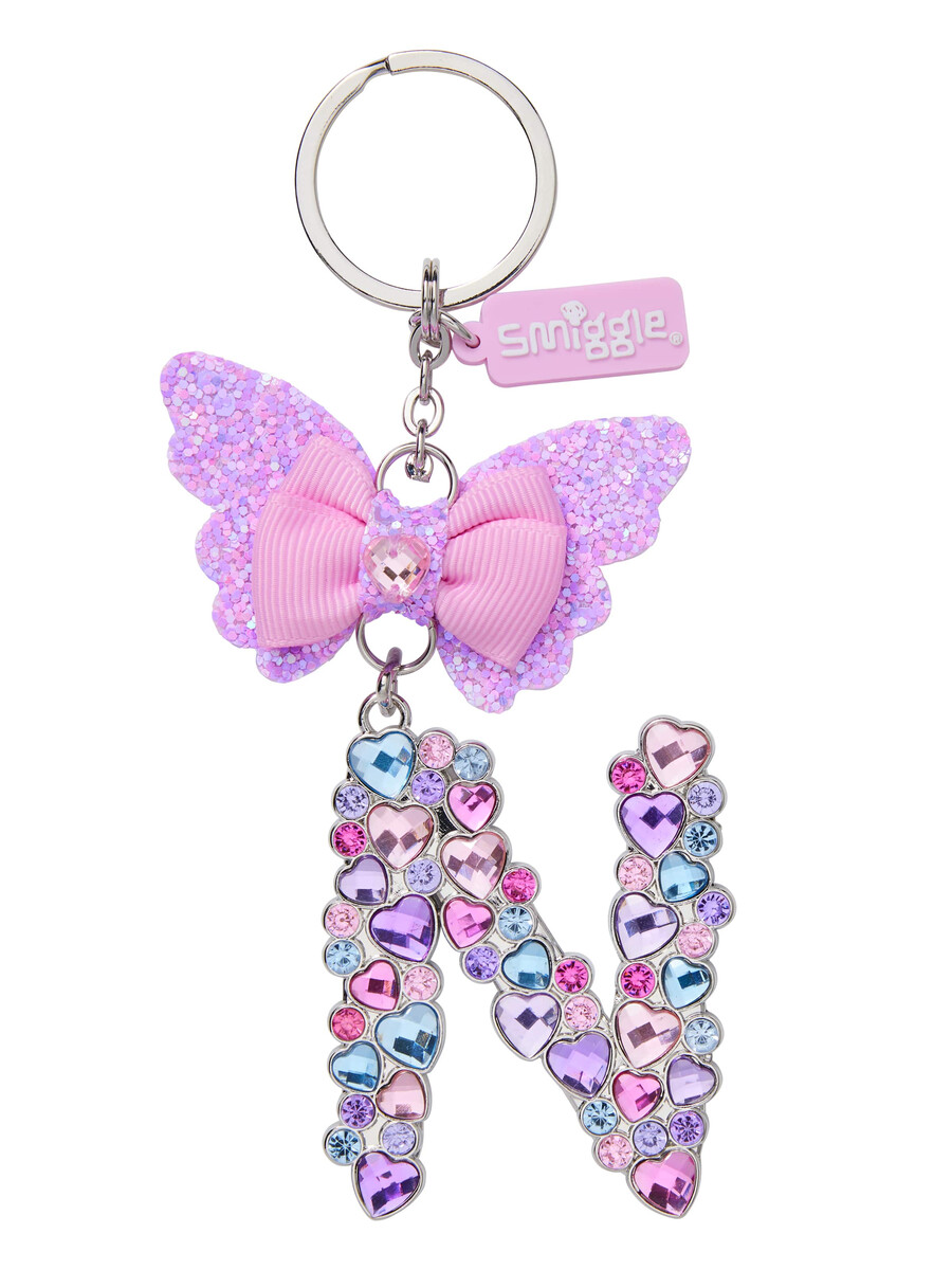 butterfly jewel alphabet keyring