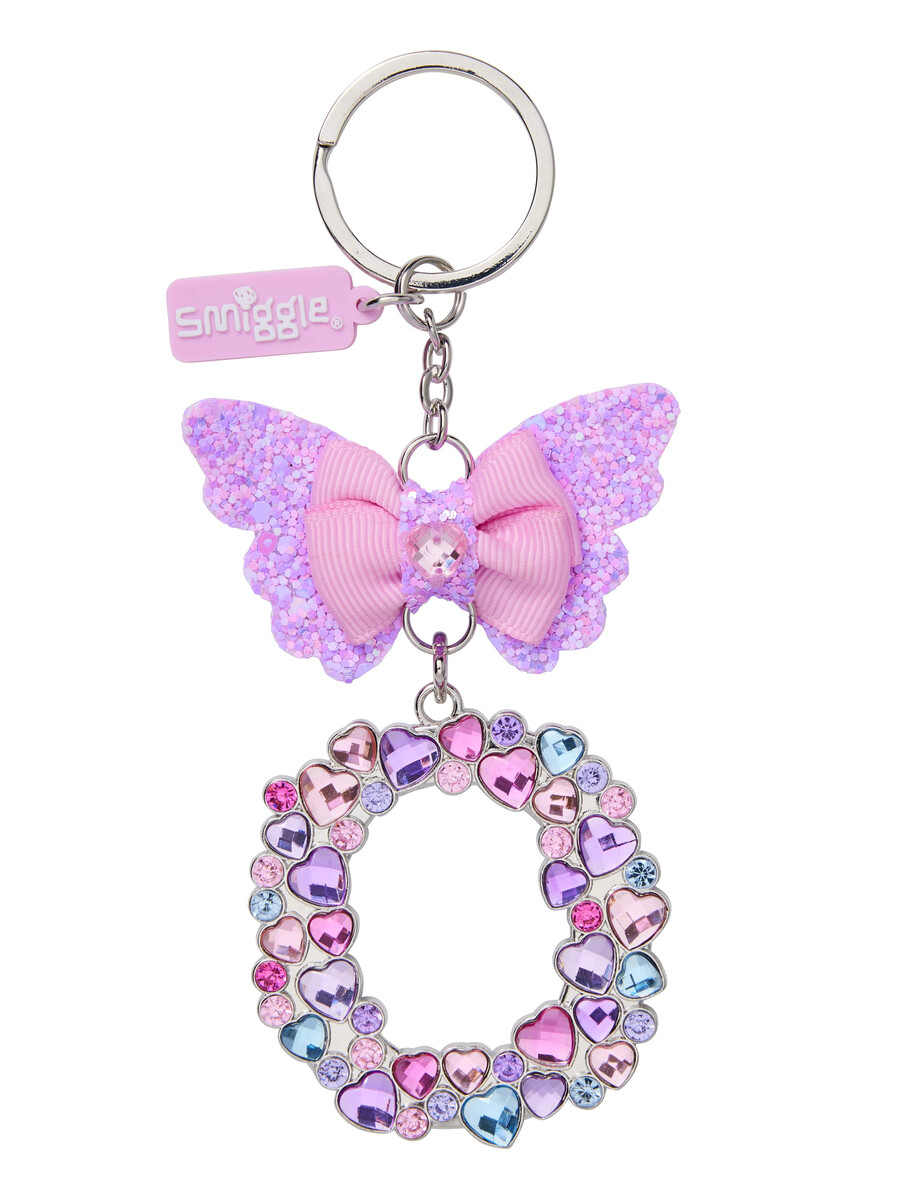 butterfly jewel alphabet keyring
