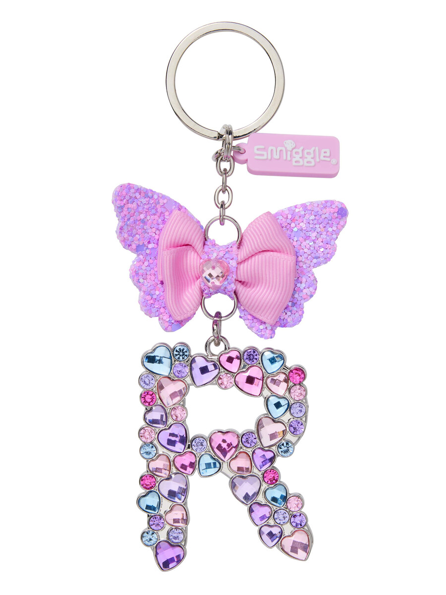 butterfly jewel alphabet keyring