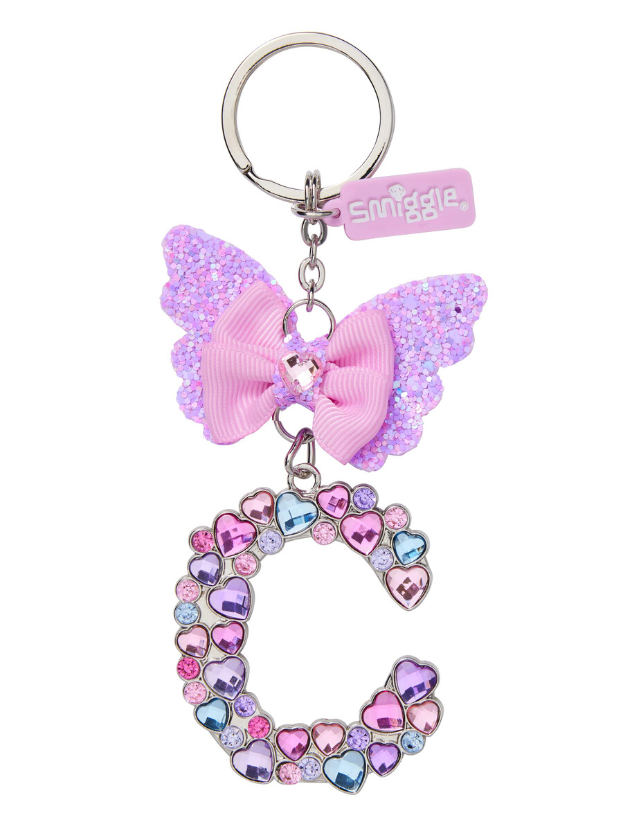 butterfly jewel alphabet keyring