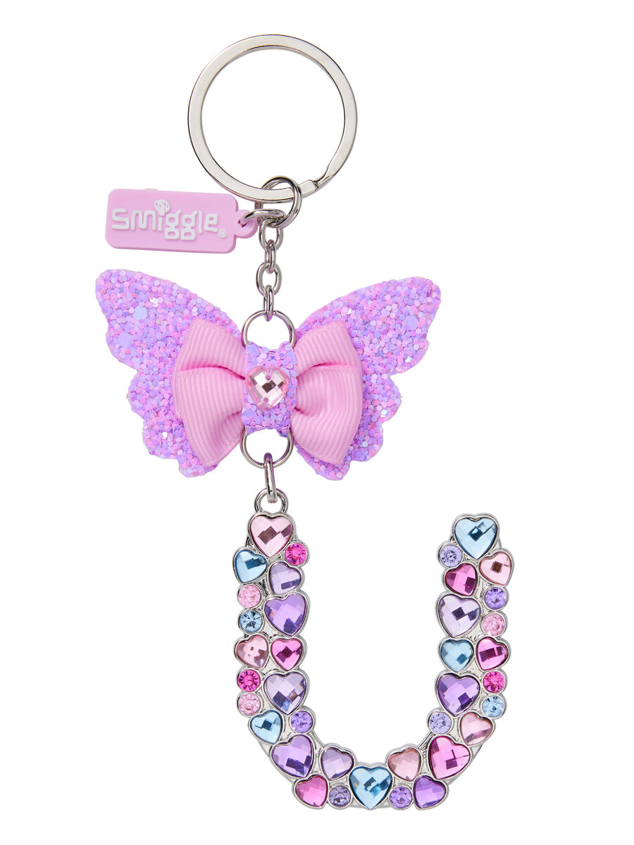 butterfly jewel alphabet keyring