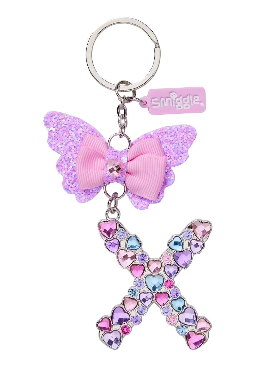 butterfly jewel alphabet keyring