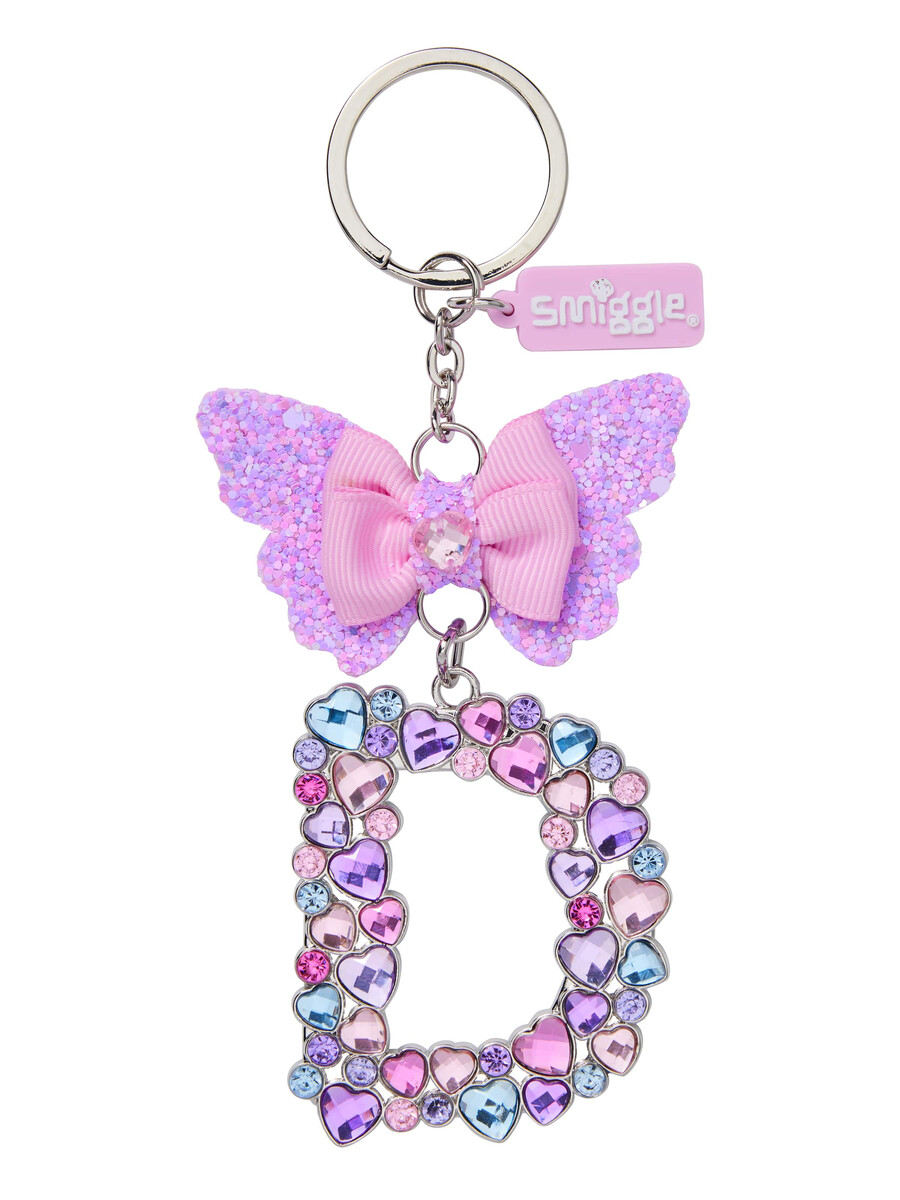 butterfly jewel alphabet keyring