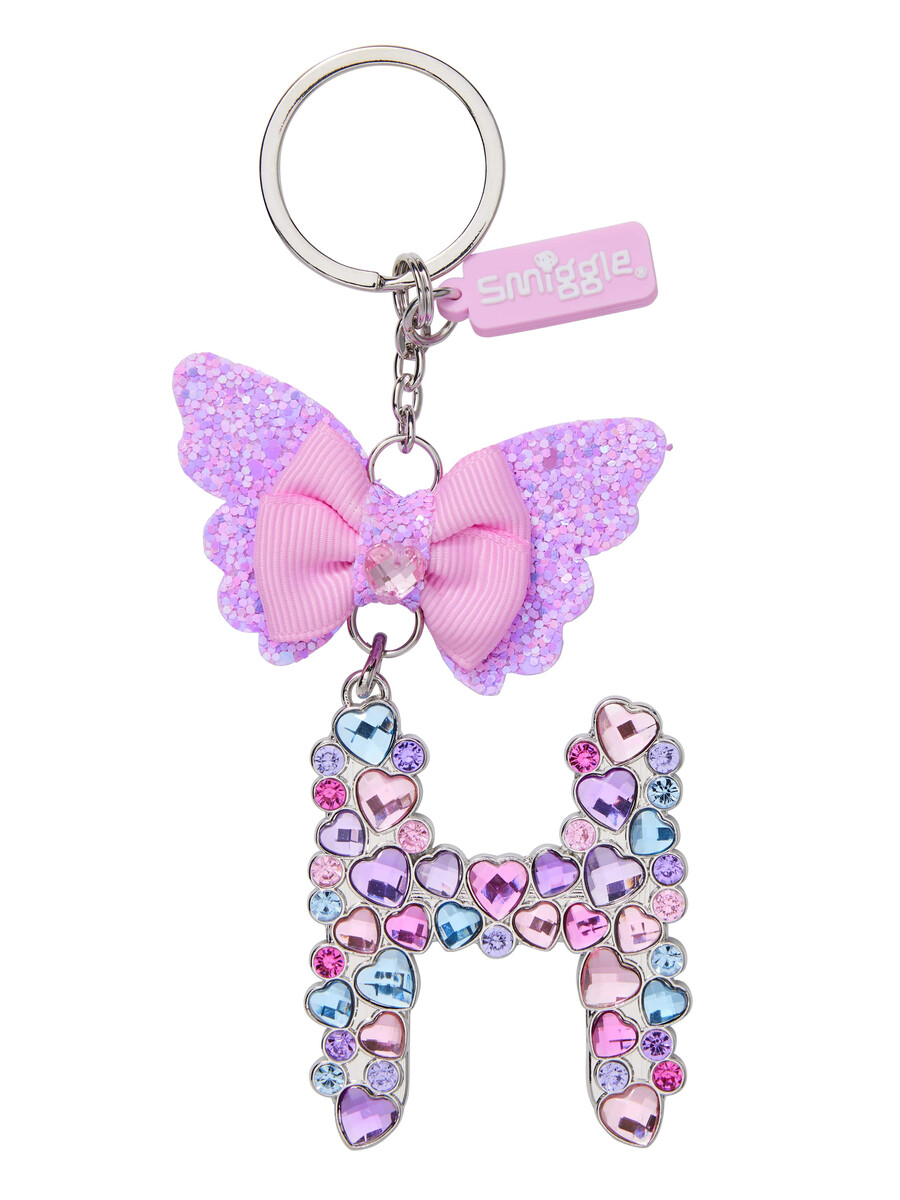 butterfly jewel alphabet keyring