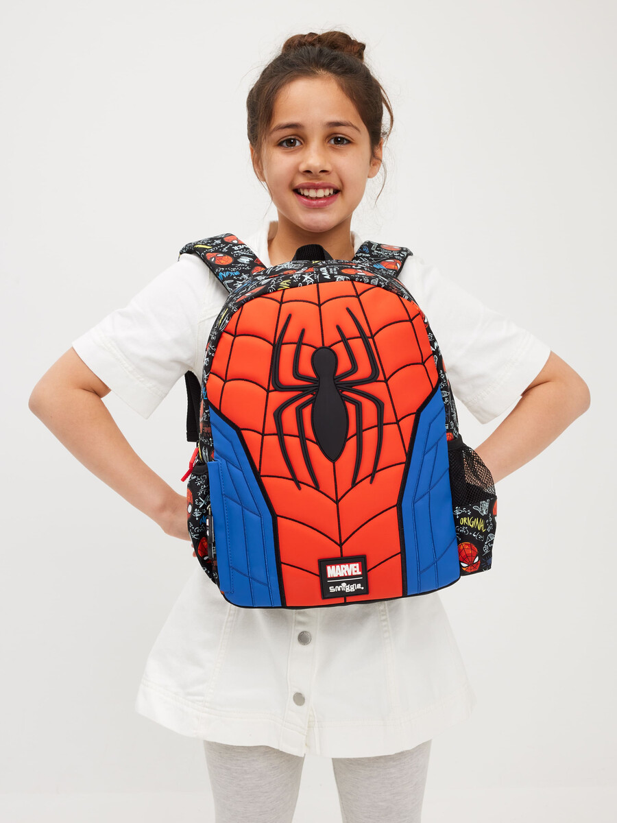 spider-man junior character hoodie backpack