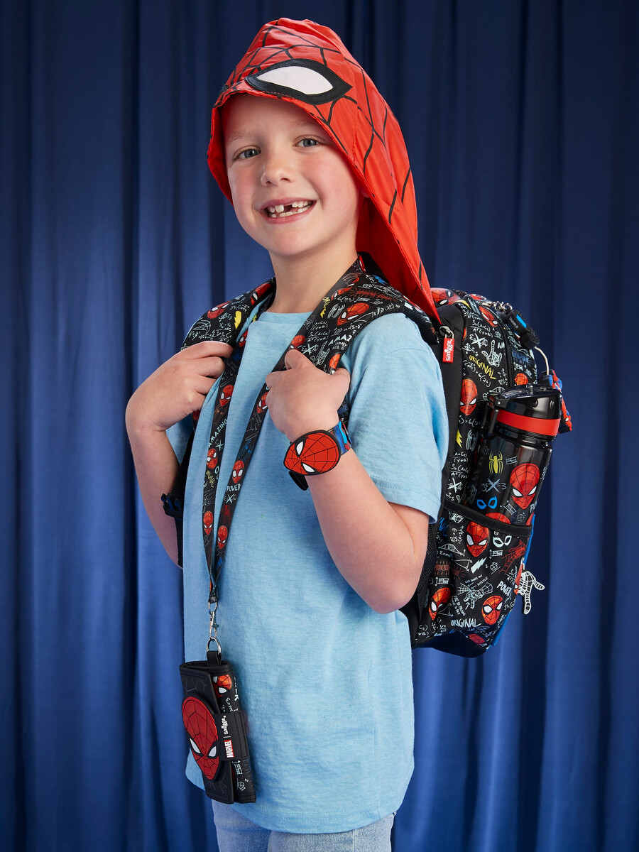 spider-man junior character hoodie backpack