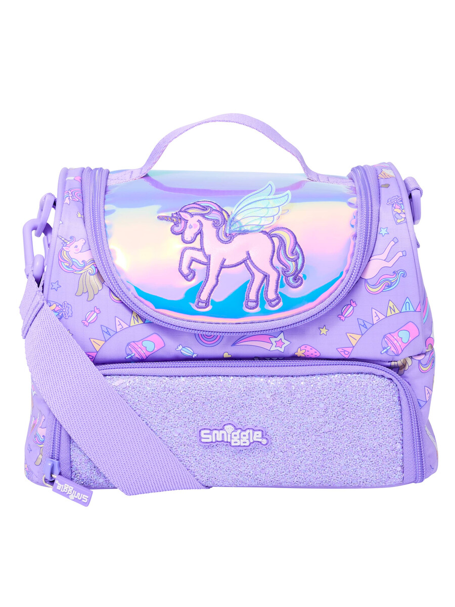 fun fair double compartment lunchbox with strap