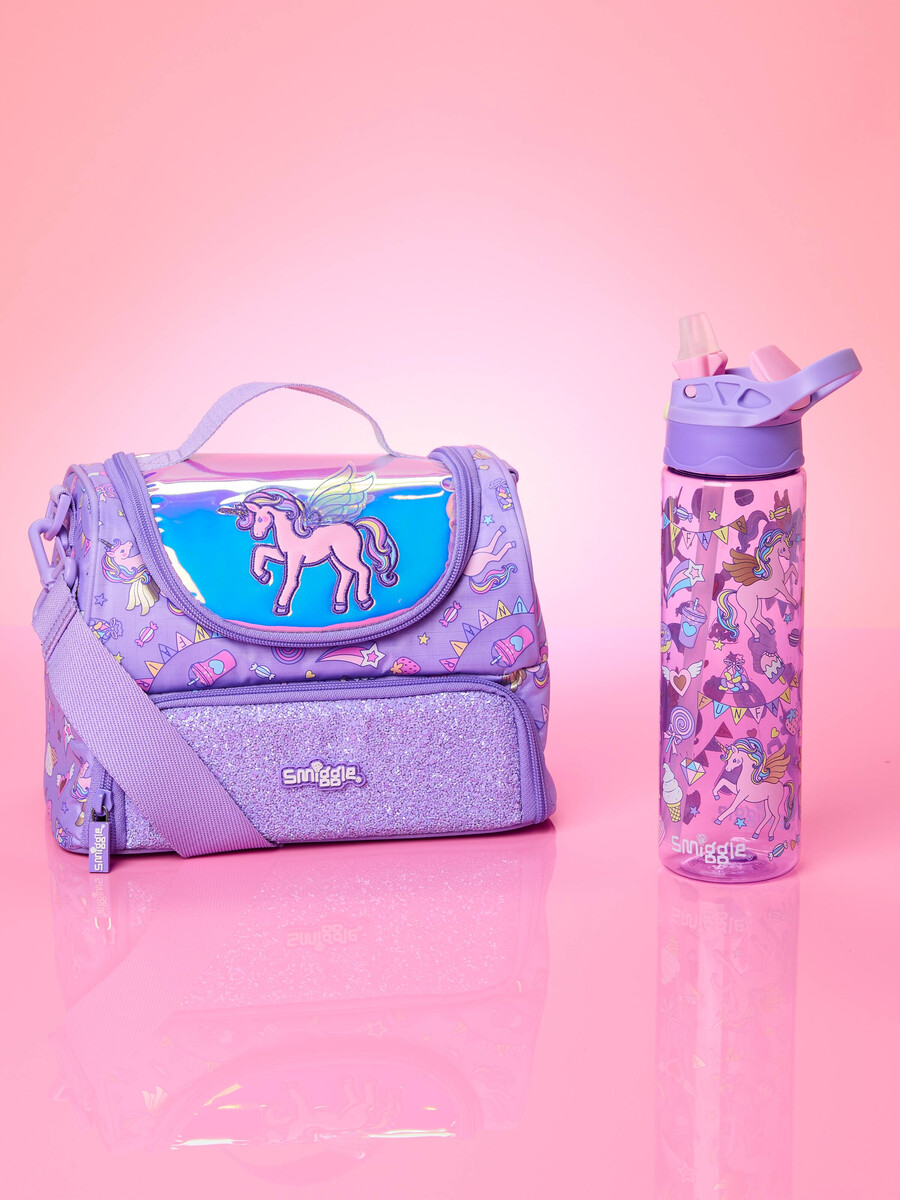 fun fair double compartment lunchbox with strap