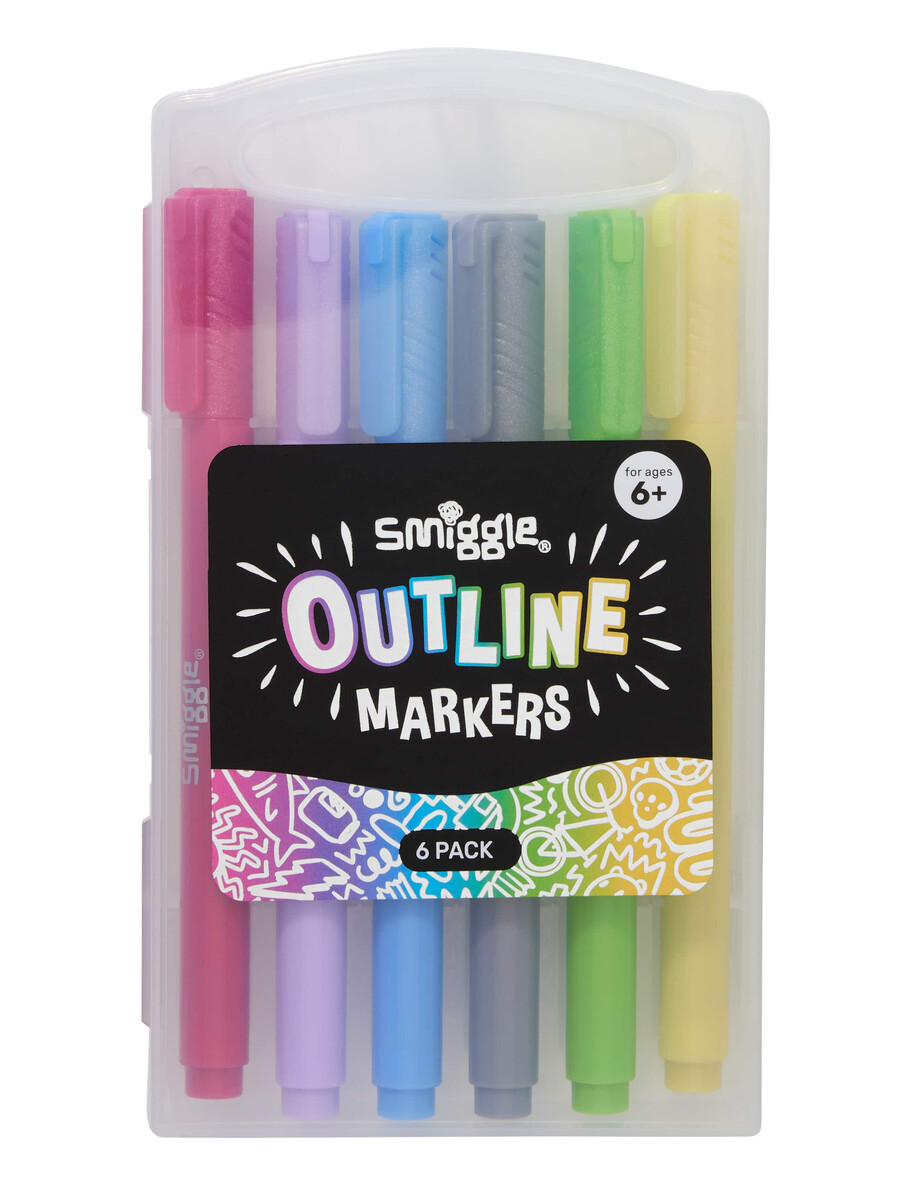 outline marker pack x6