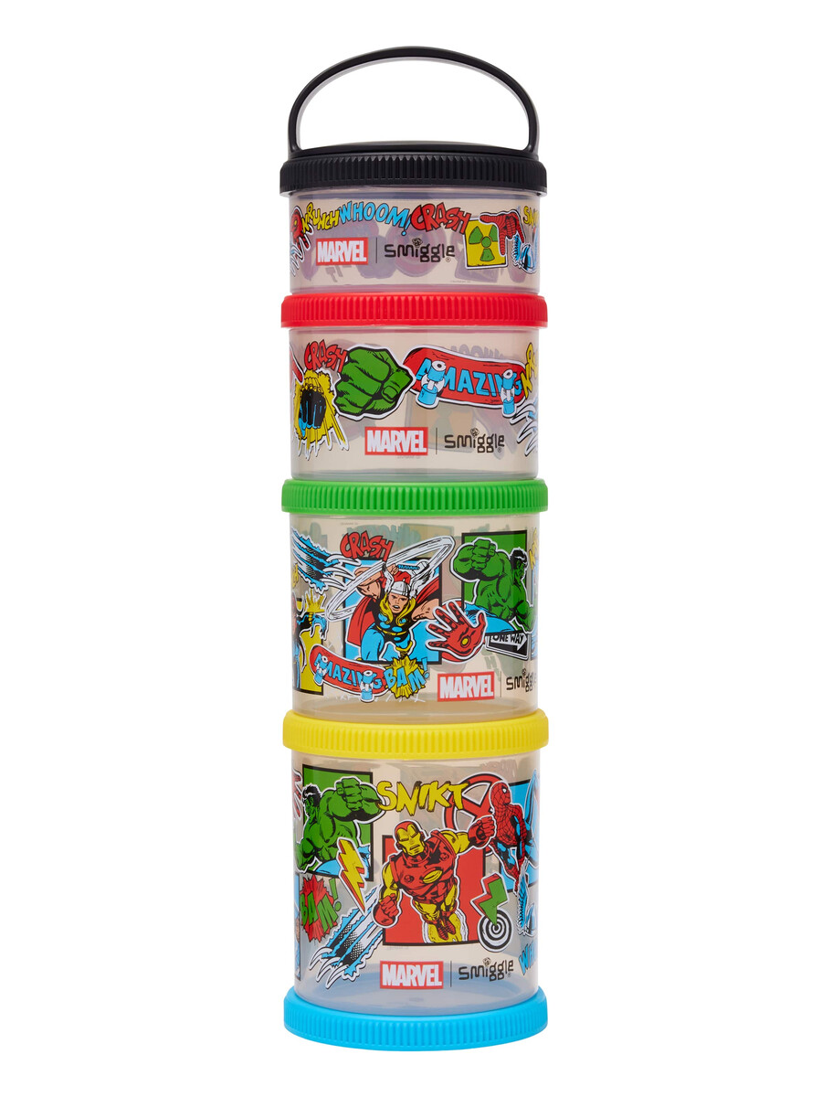 marvel large snack stack containers