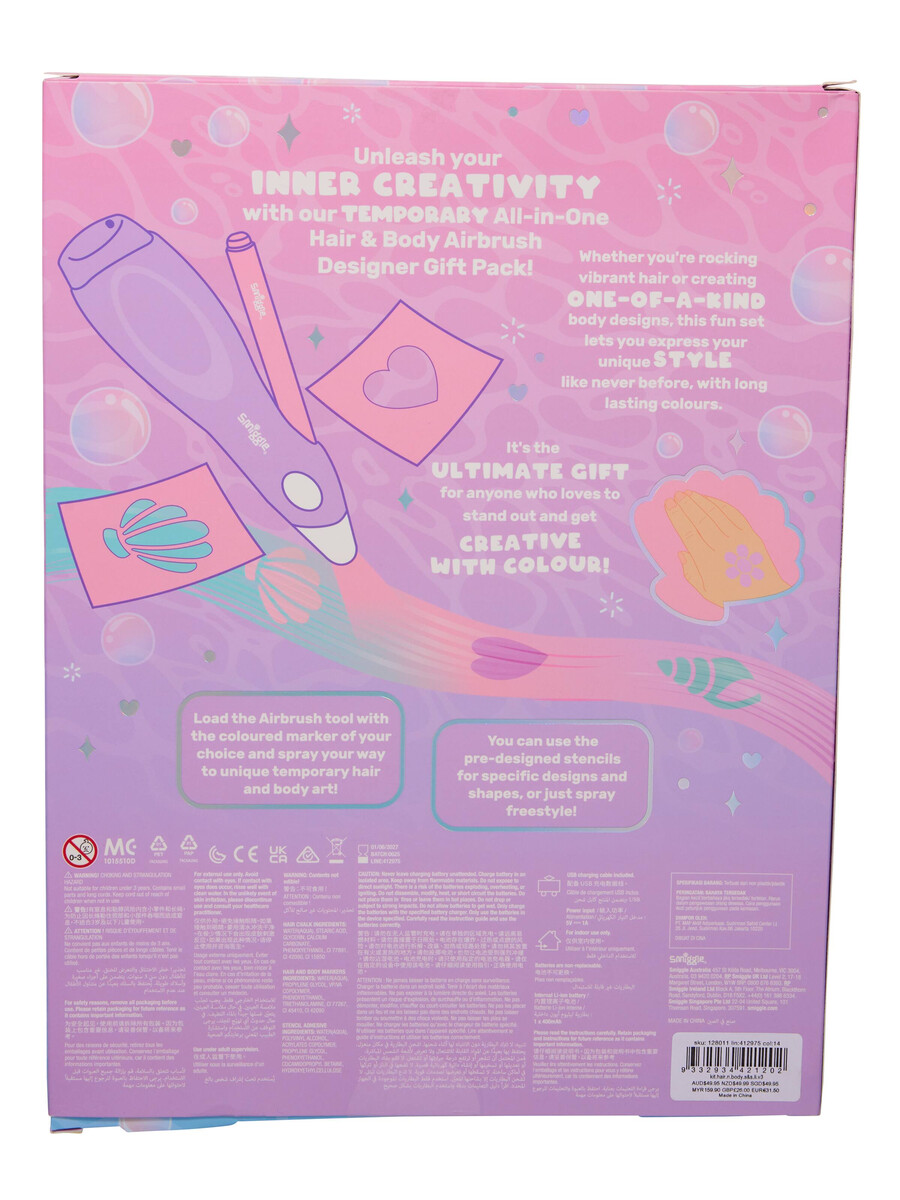 hair body airbrush gift pack