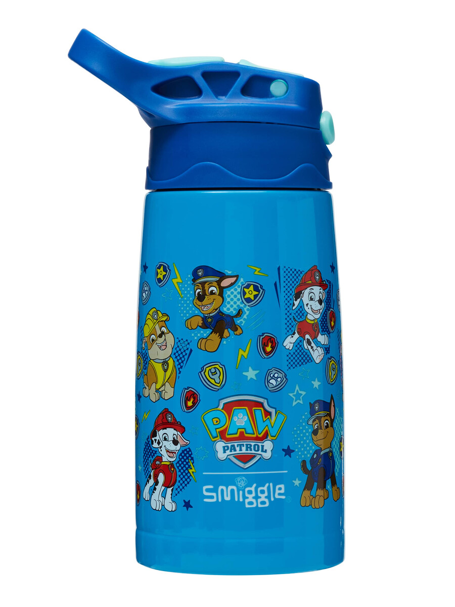 paw patrol junior insulated stainless steel drink bottle with flip spout 400ml