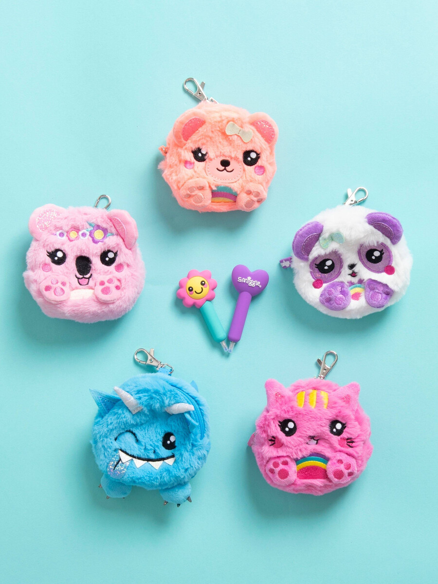 fluffy mini pen pal notepad keyring