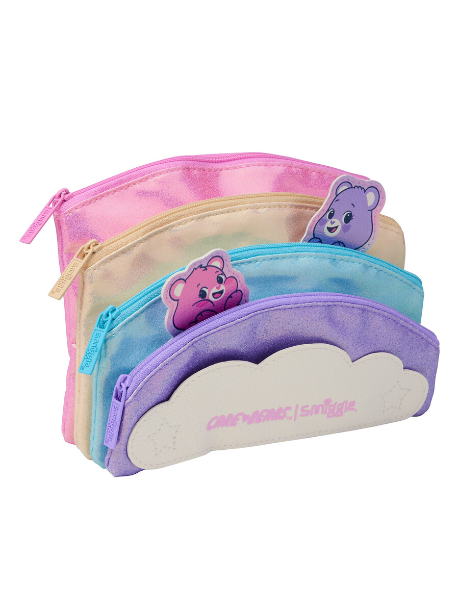 care bears multi-pocket pencil case