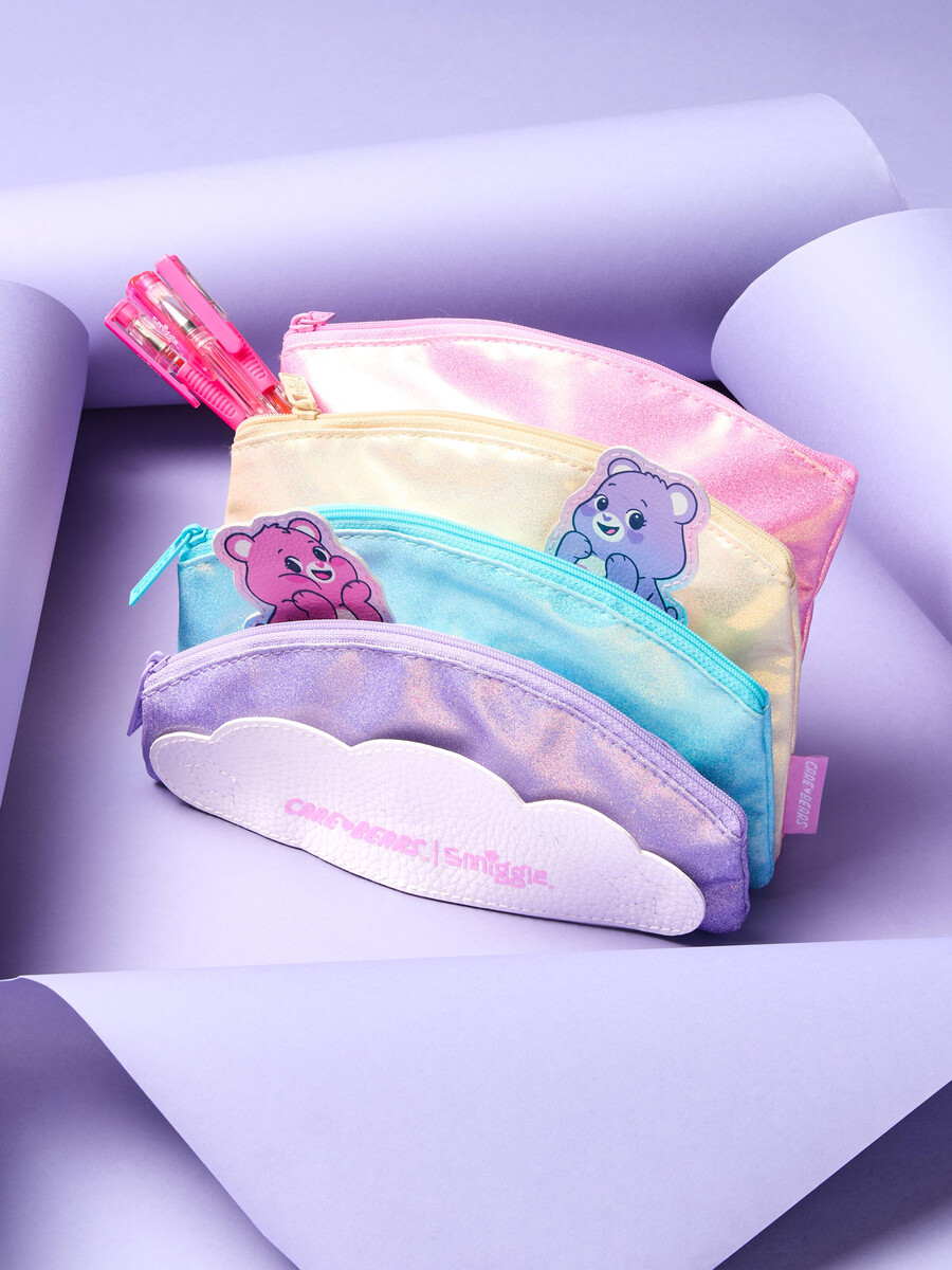 care bears multi-pocket pencil case