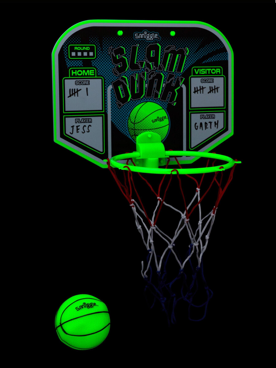 slam dunk glow in the dark basketball set