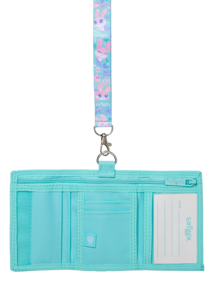 curious wallet with lanyard